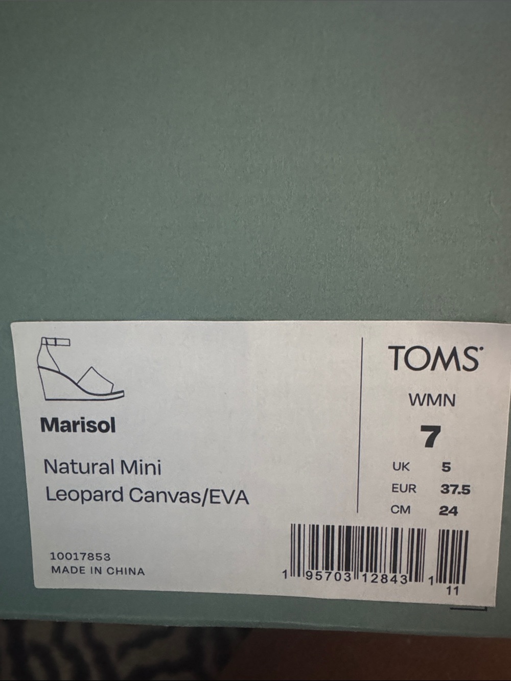 TOMS Marisol Natural Mini Leopard Canvas Wedge Sandal - Neutral